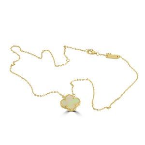 18K GP sterling silver, mother of pearl necklace